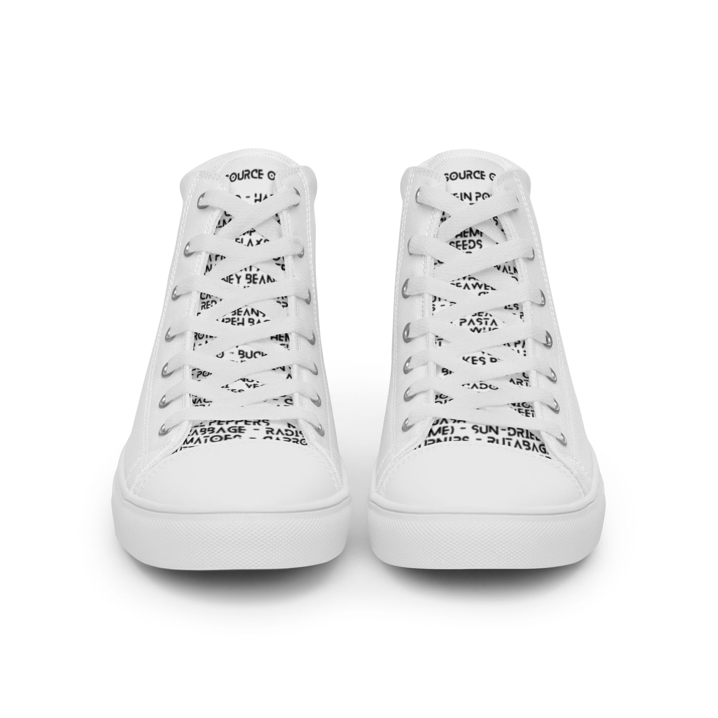 Women’s high top Vegan canvas shoes - Compassion over Cruelty - Vegan
