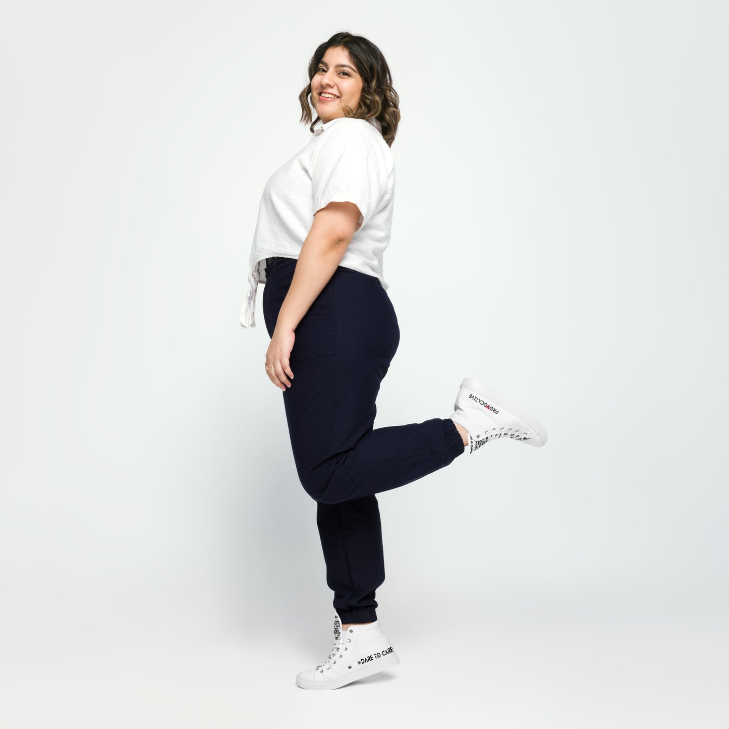 Women’s high top Vegan canvas shoes - Compassion over Cruelty - Vegan