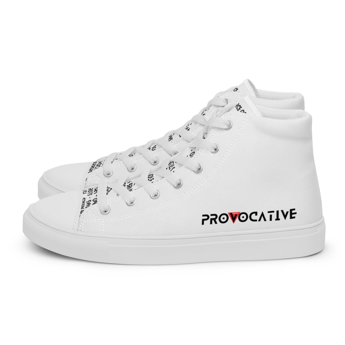 Women’s high top Vegan canvas shoes - Compassion over Cruelty - Vegan