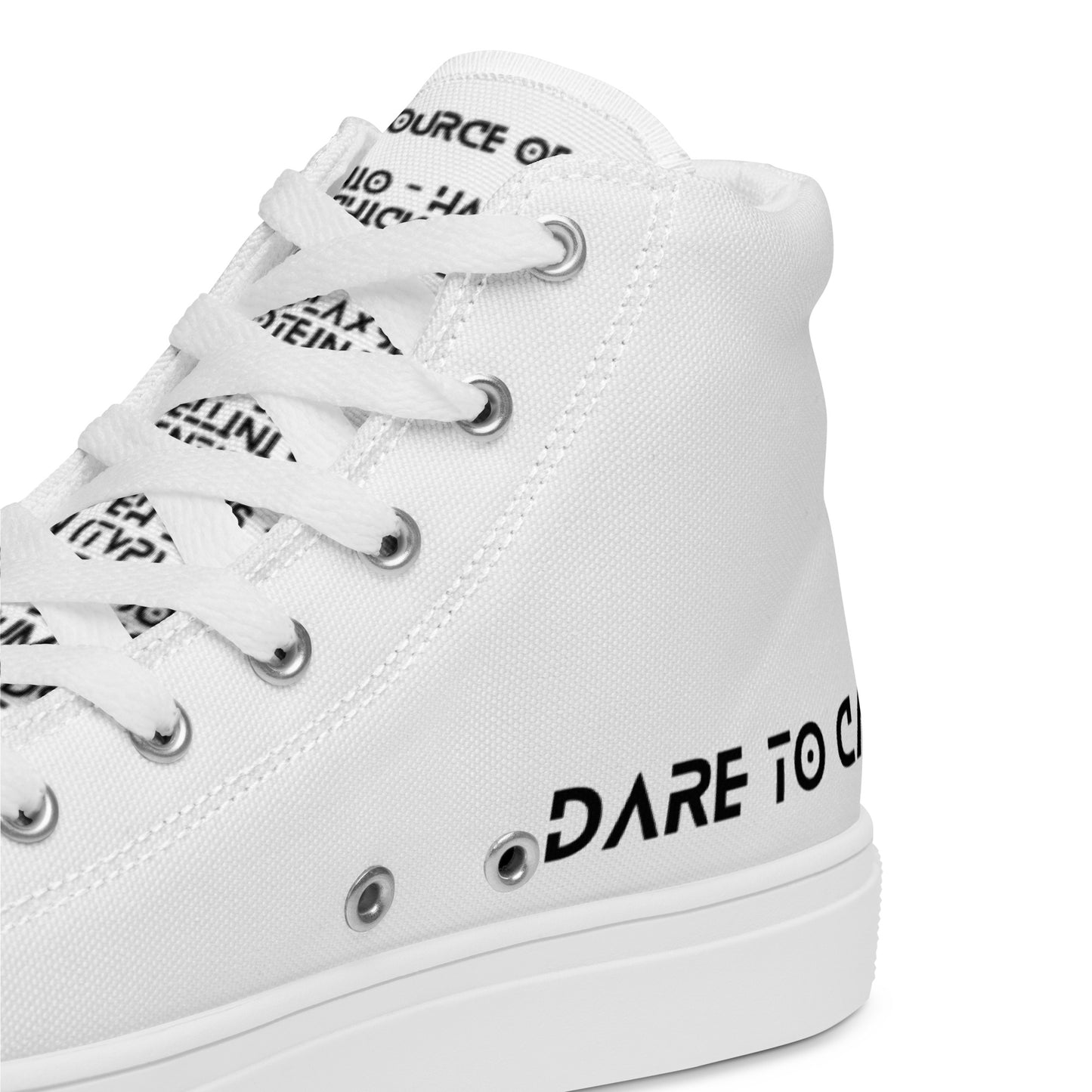 Women’s high top Vegan canvas shoes - Compassion over Cruelty - Vegan