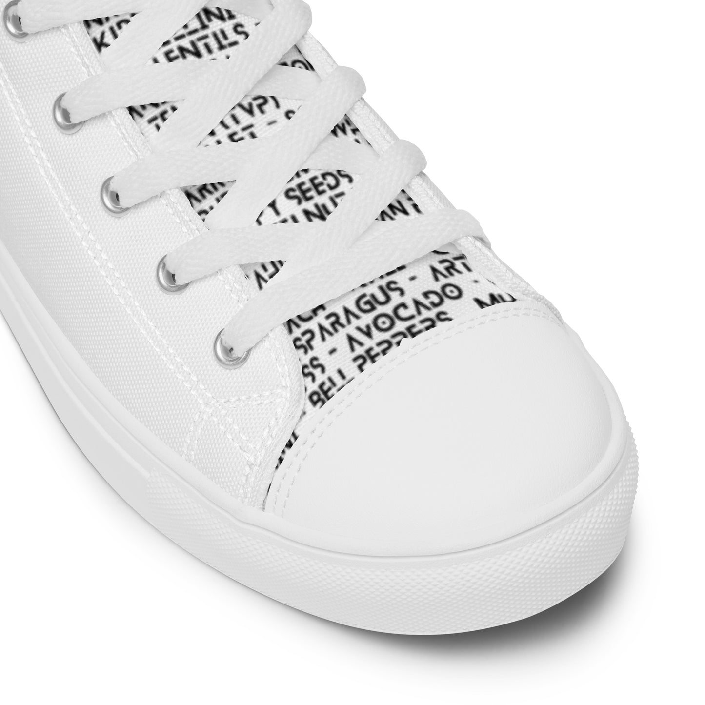 Women’s high top Vegan canvas shoes - Compassion over Cruelty - Vegan
